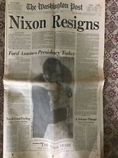  Nixon Resigns Washington Post August 9th, 1974 vintage newspaper picture