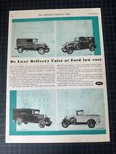 Vintage 1931 Ford DeLuxe Trucks Print Ad picture