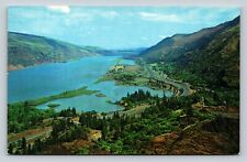 Columbia River Seen from East of Hood River Oregon Vintage Postcard 0700 picture