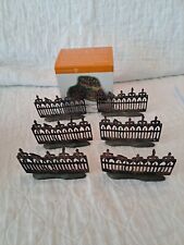 Department 56 Spooky Wrought Iron Fence, Set 6 Halloween Village 52982 picture