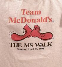 Vintage 1998 Ronald McDonald’s Fast Food Advertising Sign Tee Shirt Rare & NICE picture