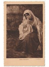 1930 Art IN Card - C.Laurenti - Mater Purissima - Mom Virgin Mary Baby Jesus picture