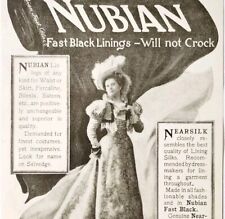 Nubian Black Silk Linings Nearsilk 1897 Advertisement Victorian Fashion ADBN1sss picture