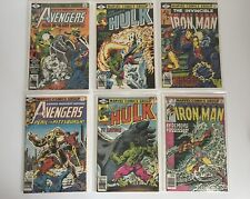 Mixed Lot 6 Marvel Comics 1980: The Avengers, The Incredible Hulk, and Iron Man picture