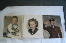 vintage hand tinted photos baby mom & tinted print of actor Dennis Morgan picture