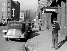 1940 Street Scene, Dubuque, Iowa Vintage Photograph 8.5