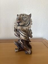 White Tiger Bust Statue Sculpture Figure Resin Collection Home Decoration Model picture