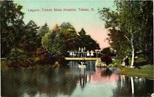 Vintage Postcard- Lagoon, Toledo State Hospital, Toledo, OH Early 1900s picture