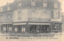 CPA 14 DEAUVILLE HOTEL RESTAURANT CAFE DE LA NORMANDIE PLACE DE MORNY (rare picture