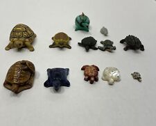 Vintage Turtles Figure Lot of 12 Pcs. Made from all different types of materials picture