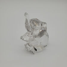 Lenox Fine Clear Crystal Sitting Elephant with Trunk Up picture