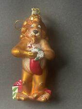 KSA Kurt S Adler Cowardly Lion Holiday Blown Glass 5.5”Christmas Ornament picture