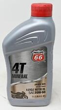 Phillips 66 4T SAE20W-50 4-Cycle Engine Oil Quart for ATV and Motorcycles picture