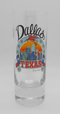 Dallas Texas USA Vintage 1988 Souvenir Shooter Shotglass featuring City Skyline picture