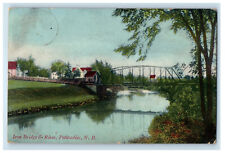1908 Iron Bridge & River Petitcodiac New Brunswick Canada CA Foreign Postcard picture