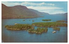 Vtg Lake George Islands NY Postcard c1971 Cruise Ships MV Mohican & Ticonderoga picture