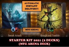 2021 MTGA MTG ARENA CODE CARD STARTER KIT DOUBLE DECK SNEAK ATTACK ROUGH RUMBLE picture