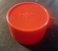 Vintage Red Replacement..Lunchbox Aladdin Thermos Cup-Lantern On Top picture