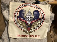 Vintage Clinton Gore 53rd Presidential Cloth Bag picture