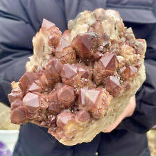 4.1LB Natural Pineapple red Quartz Cluster Point Crystal Healing Mineral picture