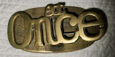 AT ONCE Vintage Solid Brass Office Desk Organizer Paperweight Clips San Pacific picture