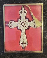 Lenox Brocade Cross Ornament with Box 2003 picture