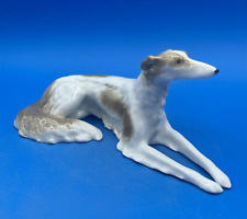 VINTAGE ERPHILA GERMANY PORCELAIN FIGURINE OF A RECLINING BORZOI DOG,  1950s picture