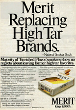 Vintage Print Ad 1979 Merit Filter Kings 100's Cigarettes National Smoker StudyV picture