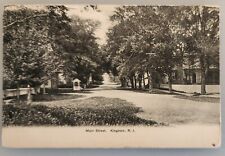 MAIN STREET, KINGSTON RI, 1908, POSTCARD picture