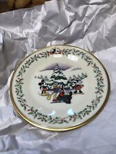 Lenox Disney Mickey,Minnie,Donald,Goofy-8 1/8”Porcelain Plate”First Snow” picture