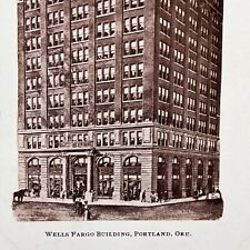 Vintage Portland, OR Postcard Wells Fargo Building Bank UDB c1907 Unposted picture