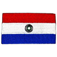 Paraguay National Country Flag Iron on Patch Embroidered Sew On International picture