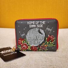 Loungefly Star Wars Death Star Cross Stitch Home of the Dark Side Wallet NEW picture