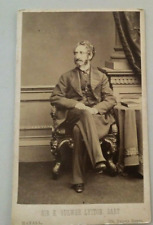 Sir E. Blwer Lytton Bart Mayall London England CDV Photo picture