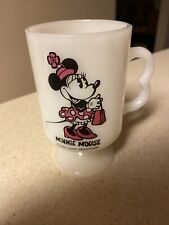 Vintage 1970s USA Federal Milk Glass Minnie Mouse Pedestal Mug (25) Great Color picture