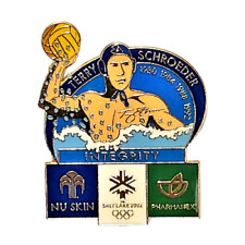2002 Salt Lake City SLC Olympics Nu Skin Terry Schroeder Integrity Hat Lapel Pin picture