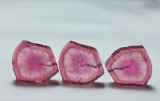 Polished tri colour jewelery size tourmaline slices - 10 carats picture