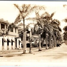1928 Balboa, Canal Zone, Panama City RPPC Prado Street Photo PC Fort Cayton A149 picture