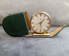 Vintage 1960's EMES - GERMAN - Small Travelling Alarm Clock & Case picture