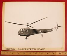 VINTAGE PHOTOGRAPH SIKORSKY R-4 HELICOPTER USAAF MILITARY CHOPPER AIRCRAFT  picture
