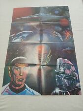 Vintage Star Trek Poster Folded Sci-Fi VG picture