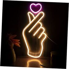 Neon Signs - Heart Thumb South Korean Novelty LED Neon Light for K Finger Heart picture