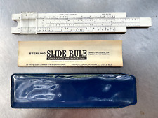 Vintage Sterling No. 587 Slide Rule Operating Instructions Slipcase USA Made picture