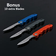 Aluminum Alloy Folding Utility Knife Scalpel Blade Outdoor Pocket Keychain Knife picture