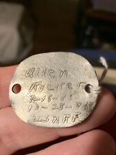 WWI ALLEN RUCKER Dog Tags with Finger Print 1918 Military ID NAVY USNRF picture