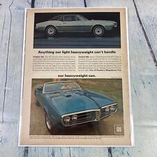 Vintage 1967 Print Ad Pontiac Firebird Car Muscle Hot Rod Magazine Page Paper picture