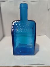 Vintage E.C.Booz's Old Cabin Whiskey 1840 Blue Glass Bottle picture