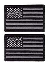 2pc Reflective American USA Flag Patriot Iron on Patch picture