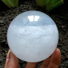 1.66LB 81mm Natural Blue Black Hair Rutilated Quartz Crystal Healing Ball Chakra picture