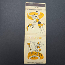 Vintage Matchcover Circus Day Tightrope Acrobat picture